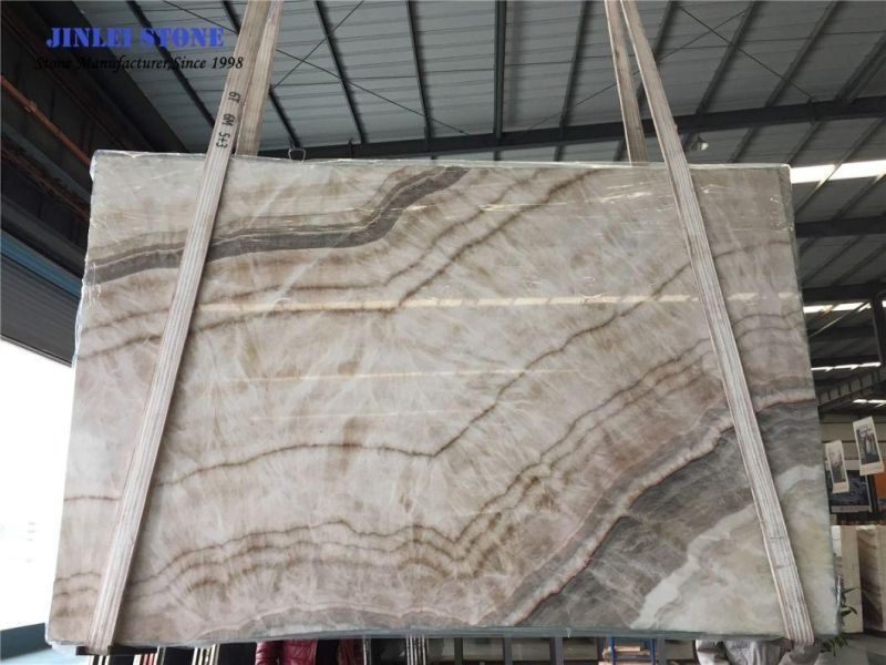 Building Construction Transparent Beige Onyx for Wall Background Wall Decoration Projects Paving Slab