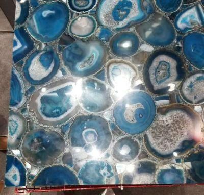 Semi-Precious Stone Lapis/Lazuli Blue/Agate Wall Tile/Slabs Transparent Onyx/Gemstone Countertop Interior/Design