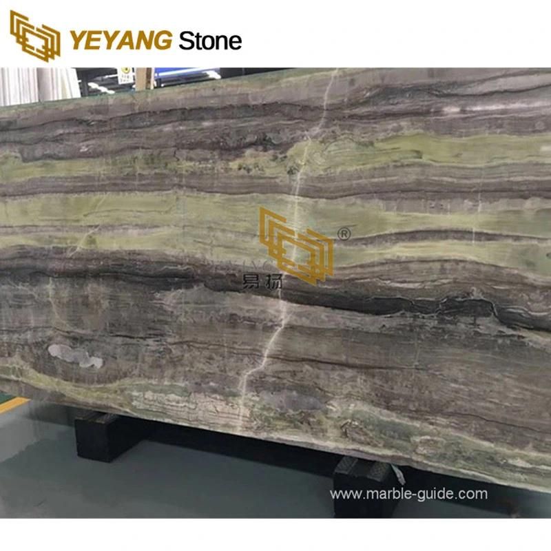 Natural Stone Green Jade Wood Marble for Kitchen Island/Countertop Home/Decoration/Background