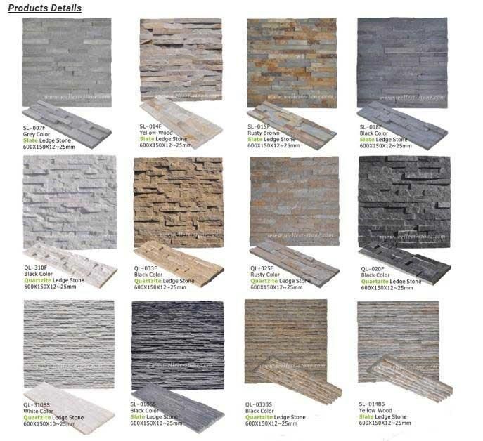 Natural Slate Cultured Stone Slate Wall Cladding Slate Ledge Stone