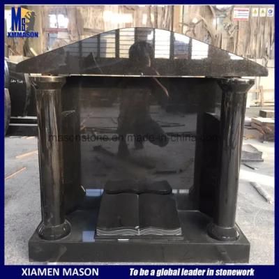 Top Quality Black Granite Temple Headstone