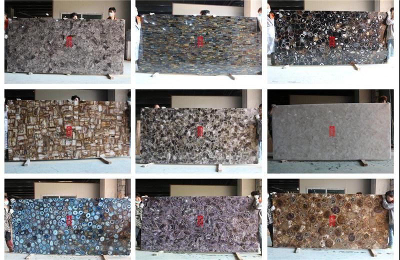 Translucent White Natural White Agate for Wall, Kitchen Countertop, Table Top Design