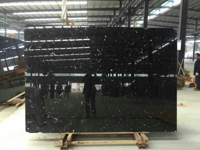Cheap White Ice with Black Color Marble /Countertos /House Decoration