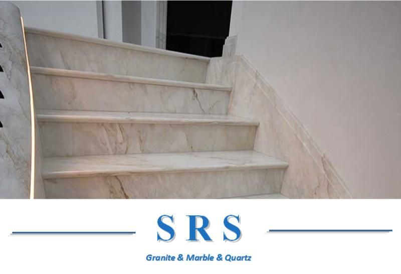 White/Beige/Yellow Granite Stairs for Floor/Upstair Interior/Outterior