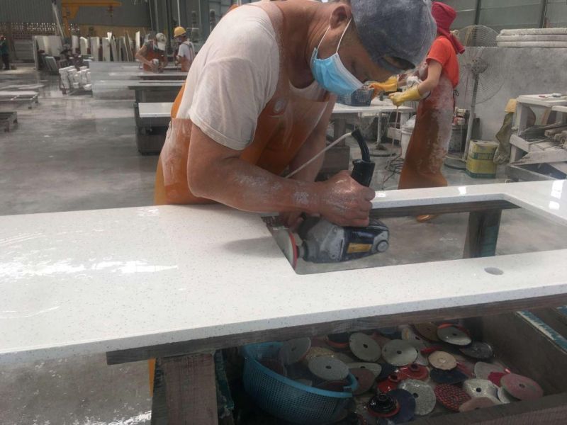 Premium Italian Carrara White Marble Single Sink Kitchen Countertops