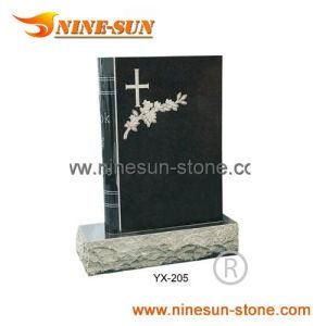 Polished Granite European Black Tombstone