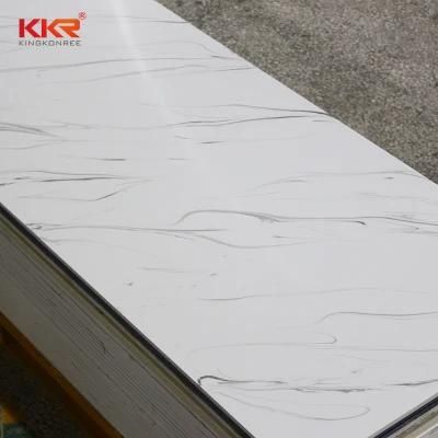 White Faux Marble Slab Texture Acrylic Solid Surface