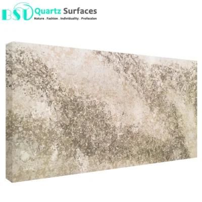 Matt or Polished Finish Quartz Stone Slab with High Quality