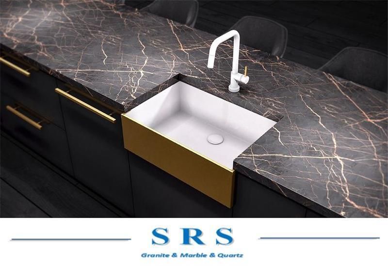 Saint Laurent Black Marble Tile for Wall/Floor/Countertop