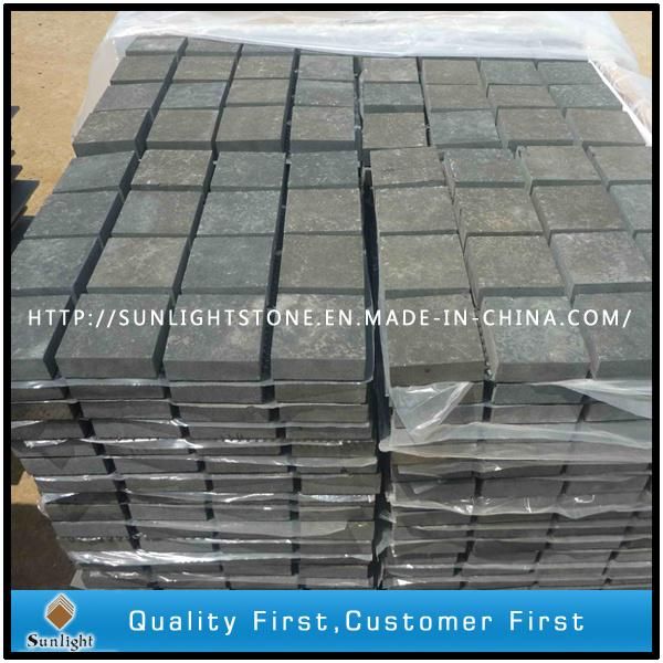 Sawn Cut/Honed Surface Black Basalt for Paving Stone, Cubestone