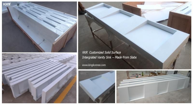 Corian Marble Spray White Vanity Tops
