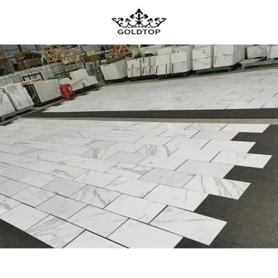 Natural Stone Calacatta White Honed Polished Tiles Marble Floor Tile From Italy