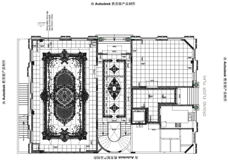 European Classic Style Waterjet Marble Medallion Marble Inlay for Home Floor Decoration