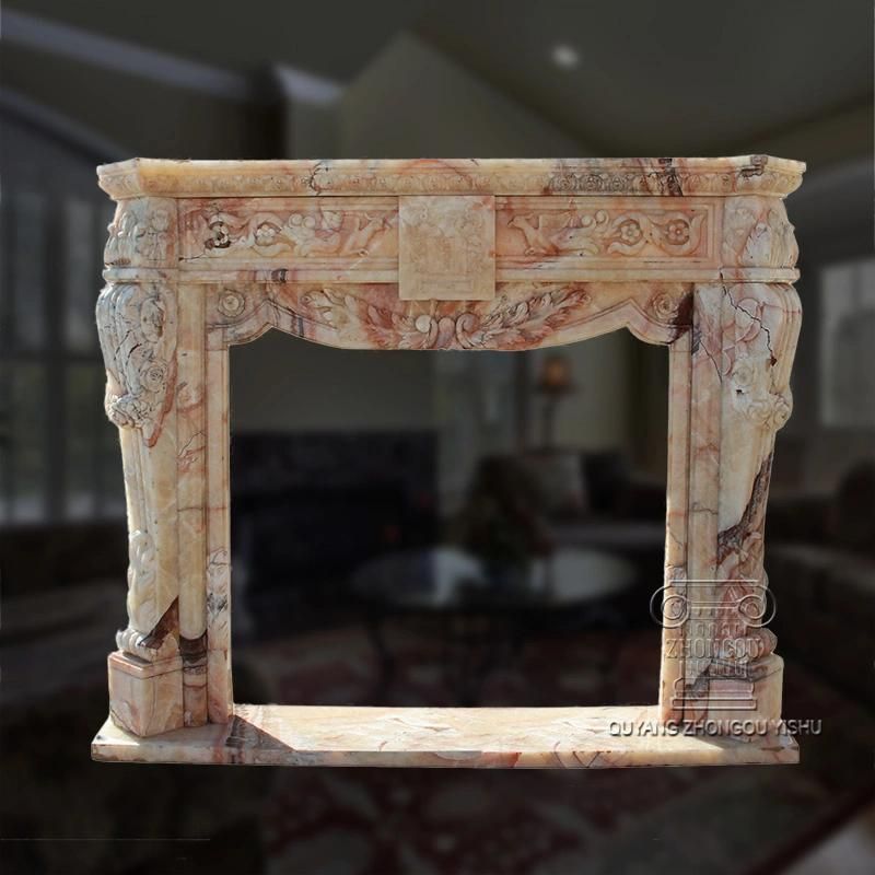 Fine Carving Marble or Stone Fireplace in Home Ornament