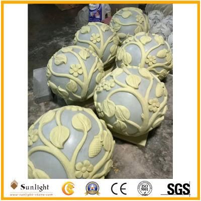 Sandstone Balls Lamp Handmade Carving for Decoration