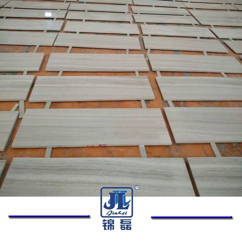 Building Material White Wood Grain/Veins 24 X24" Marble Tile for Interior Decoration Home or Hotel