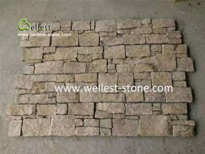 Yellow Slate Stone, Stacked Stone Venner, Cement Based