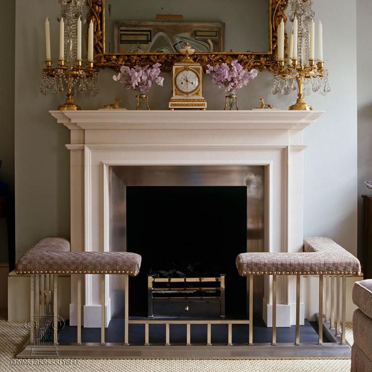 Modern Overmantel White Marble Fireplace with Good Hand-Carved Quality, Competitive Price