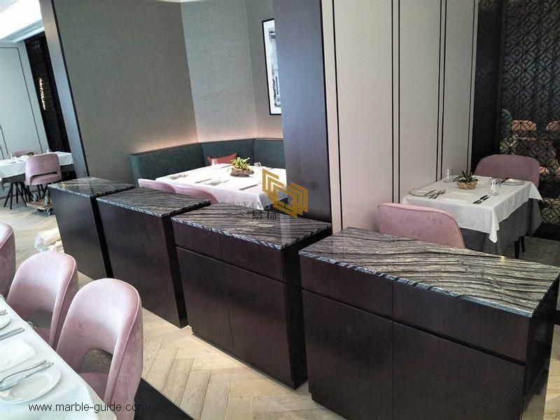 Wholesale Price Black/Grey Forest Marble for Table Top/Bathroom Wall/Vanity Top/Wash Basin