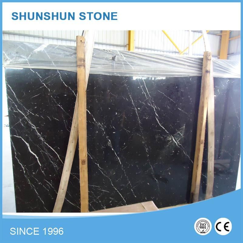 China Nero Marquina Marble Tiles for Wall and Floooring