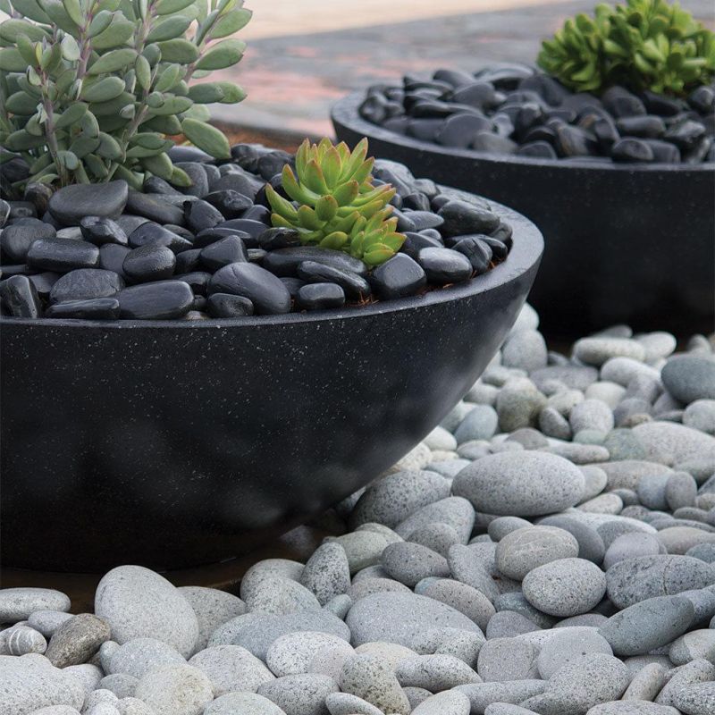 Tumbled Snow White Stone for Garden Decoration
