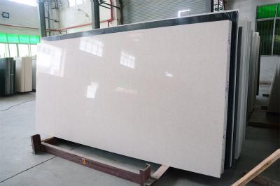 Class Crasty White Color 20mm Thickness Artificail Quartz Stone for Project Decoration
