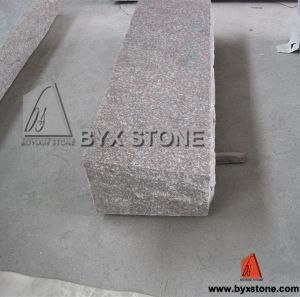 Pink Granite Classic Companion Bevel Marker for Cemetery Monument