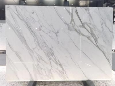 Natural Stone Polished Indoor Decoration Calacatta Marble Slab Marble Countertop