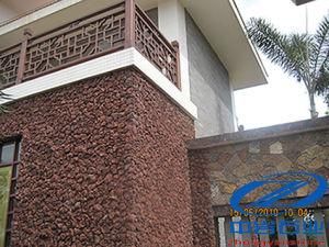 Red Granular Lava Stone for Wall