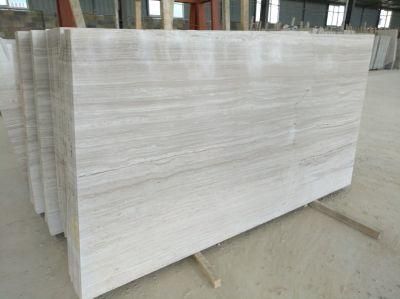 White Wood Marble with Grey Decoration Design