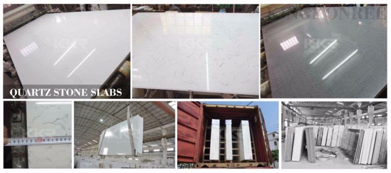 Kingkonree Artificial Stone Engineer Quartz Stone Slab for Floor Tile