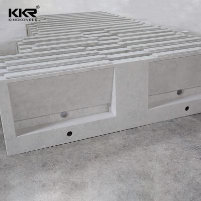 Modern White Bathroom Marble Look Solid Surface Cabinet Vanity Tops