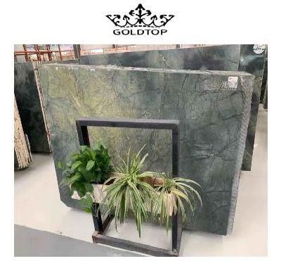 Be Popular Dream Green Marble Natural Stone Kitchen Countertops with Built in Sinks