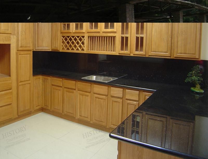 Solid Surface Natural Stone Polished River White/Swan White/ Santa Cecilia Black Granite Counter Top for Hotel, Home Kitchen