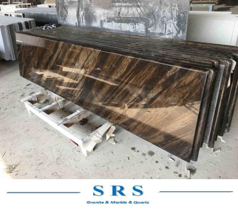 Polished Quicksand Brown Granite for Wall/Floor Tiles/Countertops/Vanity Tops