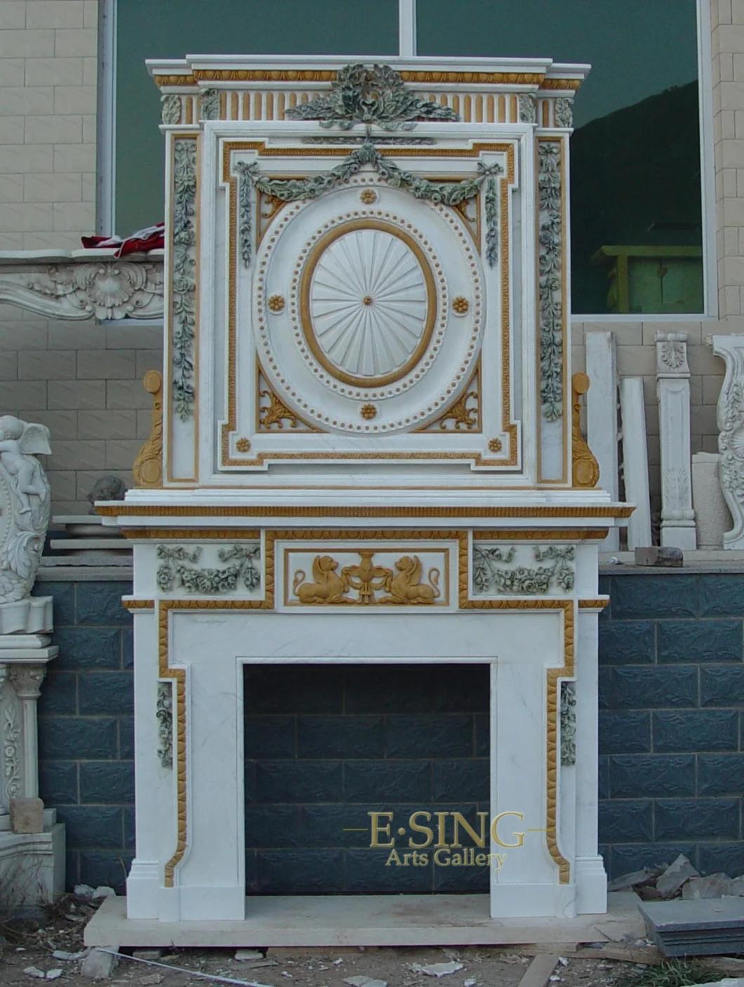 High Quality Marble Fireplace Double Fireplace for Home Decoration Double Fireplaces