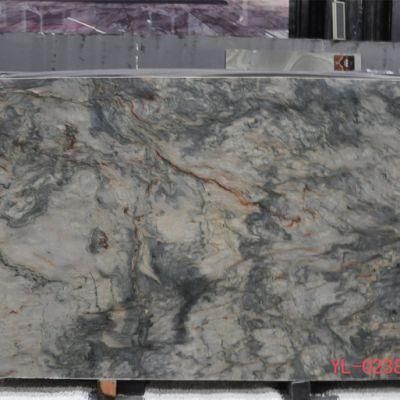 Silk Road Grey Marble Slabs for Flooring Tile, Countertop