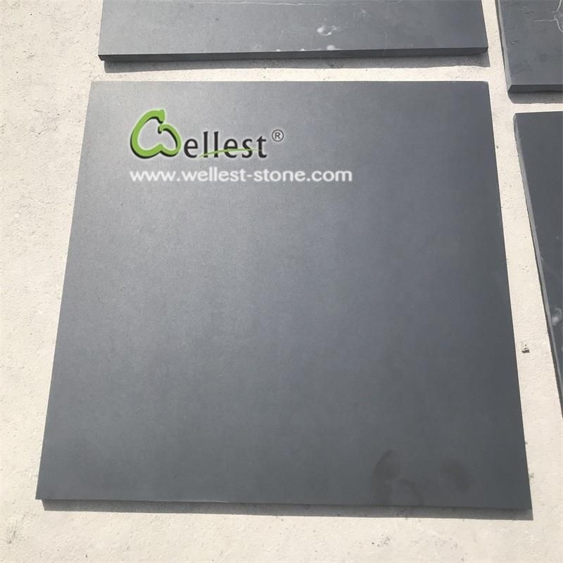 Honed Black Slate Tile for Flooring Paver and Wall