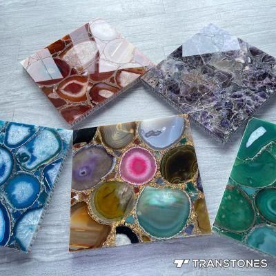 Luxury Interior Decorative Translucent Agate+Honeycomb Floor and Wall Tiles
