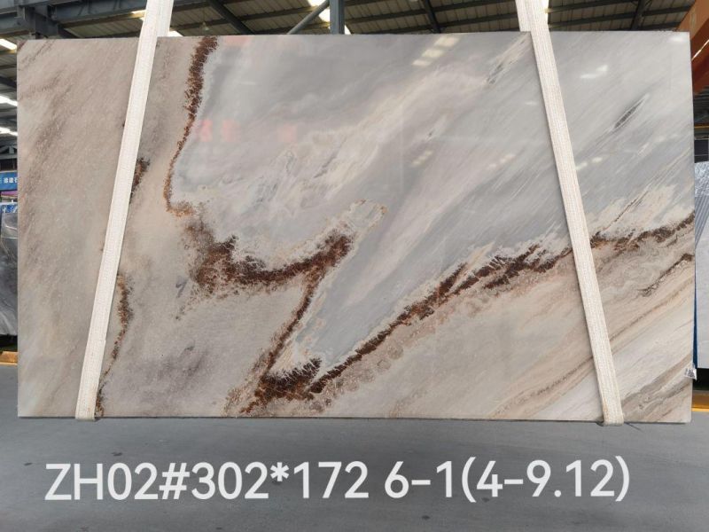 Italy Natural Marble Palissandro White Marble Tiles Slabs