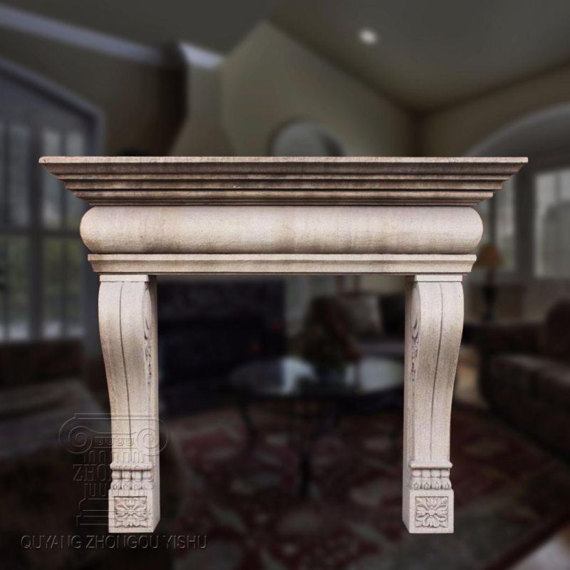Simple Design Sandstone Fireplace
