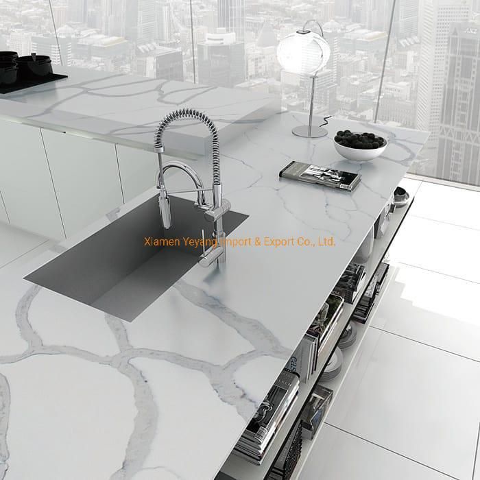 Prefabricated Calacatta Quartz/Marble/Granite/Travertine/Stone Countertops for Kitchen Project/Construction/Building/Home Decoration