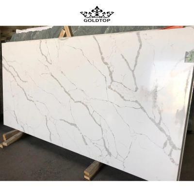 Artificial Stone Polished/Honed Surface Kitchen/Bathroom Countertop Calacatta Venato Quartz for Home