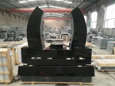 Shanxi Black Granite Figured Monument Tombstone Headstone Factory Sell