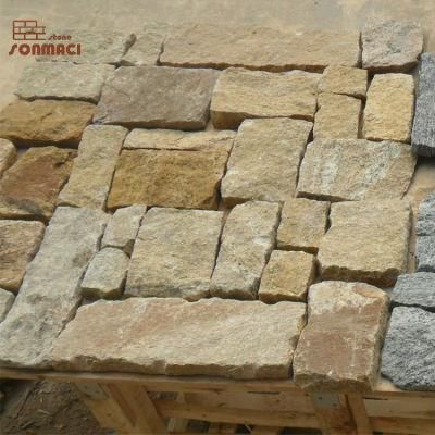 Natural Slate Yellow Granite Outside Loose Stone Veneer