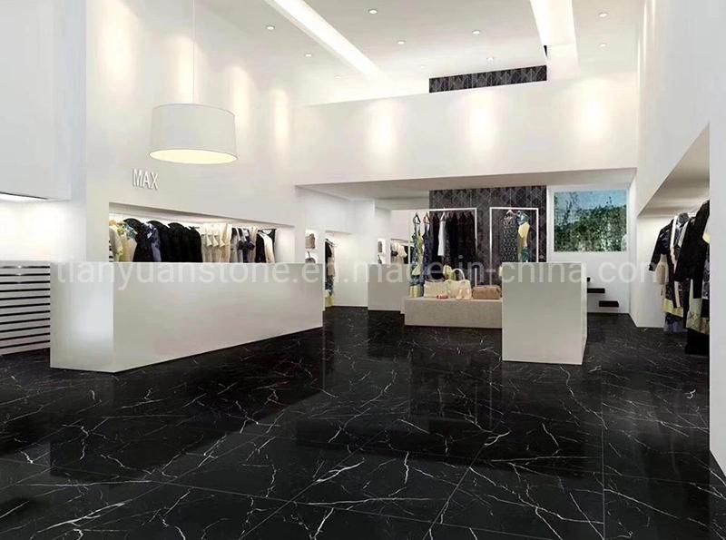 Natural Stone Black Nero Marquina Marble Slabs for Wall/Flooring