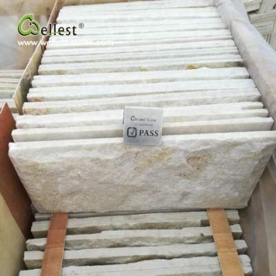 Rock Face White Beige Quartzite Mushroom Stone for Wall Cladding