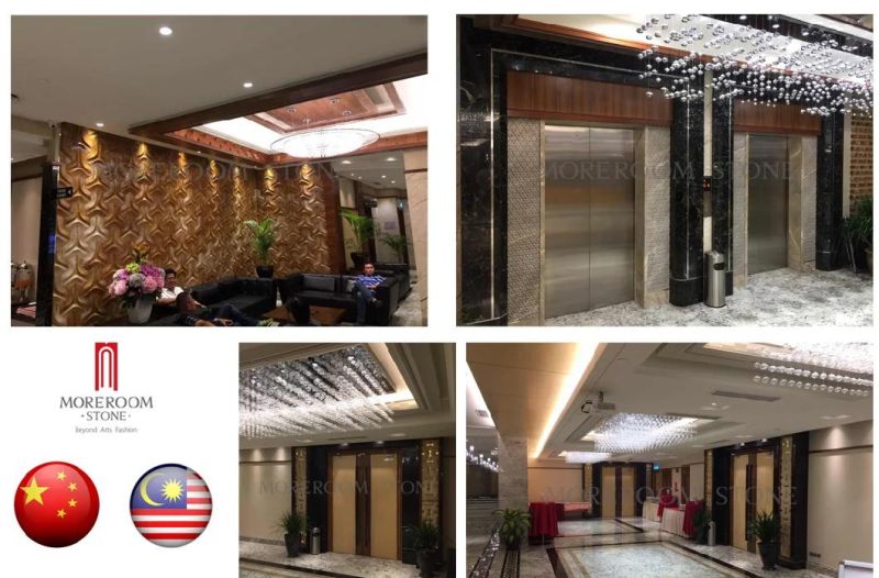 Moreroom Stone Home Decor 3D Panel CNC Burder Beige Marble Wall Decor