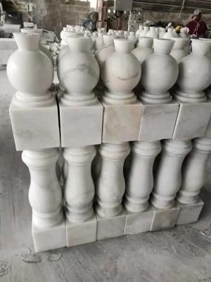 China Cheap Landscape White Marble Balustrade for Stair Design