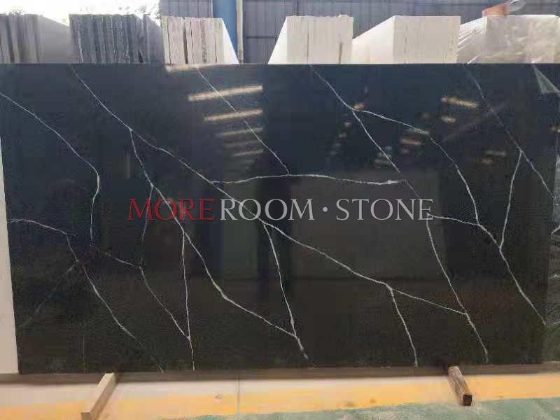 Best Price Composite Stone Marble Like Quartz Kitchen Worktops Black Colours Prices